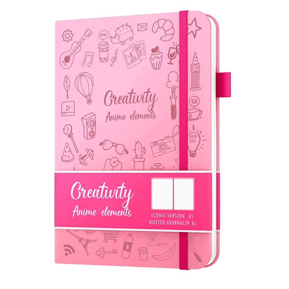 Creativity Notebook College Notebook Journal with 400 Pages 5.7 X 8.2 Lined Journaling A5 Leather Writing Journals for Work School Office - Pink