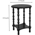 thumbnail image 2 of 2-Tier End Table, Small Night Stand, Side Table, Bedside Table with Storage Shelf, Coffee Tables for Small Spaces, Bedroom, Living Room (Black), 2 of 14