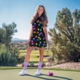 thumbnail image 3 of Pzuqiu Colorful Dog Paw Women Sport Clothes Size L Versatile Sleeveless Golf Dresses with Shorts Stretchy Trendy Pullover Workout Tops Activewear for Casual Summer Travel, 3 of 7