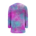 thumbnail image 2 of Womens Long Sweatshirts Sherpa Fleece Tunic Tops with 2 Pockets Tie Dye Multicolor Casual Trendy Fuzzy Sweaters (XL, Purple), 2 of 5