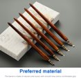 thumbnail image 2 of Plumas de madera Dip Juego de plumas de caligrafía de mano de obra fina con mango ergonómico Plumas de escritura de caligrafía Pluma estilográfica 5pcs Yuarrent EL010566-00, 2 of 5