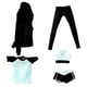 thumbnail image 2 of Figura de mujer a escala 1/6, ropa con capucha, chándal, conjunto deportivo para entrenamiento, pantalones deportivos Azul, 2 of 7