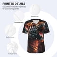 thumbnail image 3 of Rateoe Cool Tiger Pattern Men’s Baseball Short Sleeve Polo Shirt, Midweight Men's Shirt Golf Shirt Polo Shirts Quick Dry Short-X-Large, 3 of 7