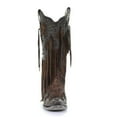thumbnail image 5 of Corral Boots Womens Leopard Print Fringe Snip Toe Cowboy  Mid Calf Boots, 5 of 5