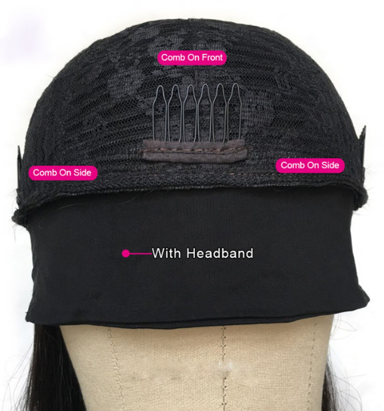 UTOURS Human Hair Wigs For Women Black Color Natural Lace Hair Black Hair Long Wigs Fashion Sexy Wave Synthetic Wig High Temp