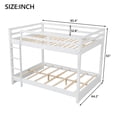 thumbnail image 5 of Euroco Wood Queen over Queen Bunk Bed for Kids Teens Adults, White, 5 of 11