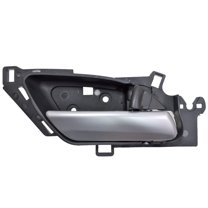 PT Auto Warehouse AC-2702MA-RH - Interior Inner Inside Door Handle, Satin Chrome Lever with Black Housing - Right Passenger Side Fits select: 2010-2013 ACURA MDX