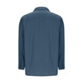 thumbnail image 4 of pstuiky Camisas suaves de manga larga para hombre, Camiseta lisa de manga larga con cuello vuelto para hombre, informal, elegante, cómoda, con bolsillos, botones y cremallera. salir tops l, 4 of 6