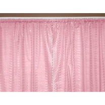 Cotton Eyelet Window Curtains Scalloped Sides (2 Piece Set) 42" Wide Panels Pink