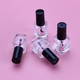thumbnail image 2 of 10pcs / pack 10ml botella vacía del pulimento de clavo con el cepillo dentro de las botellas claras formadas cuadrado del envase del esmalte de uñas, 2 of 5