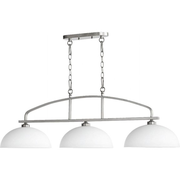3 Light Island In Quorum Home Collection Style 12.75 Inches Wide By 14 Inches High-Classic Nickel Finish Quorum Lighting 6660-3-64