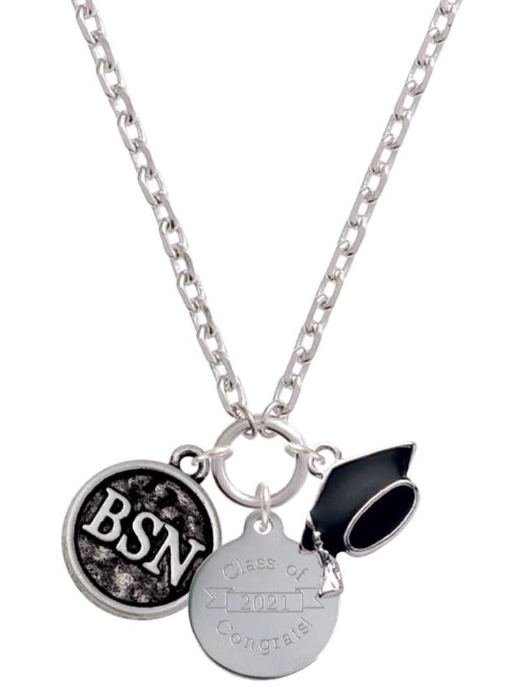Jewelry Silvertone Nurse Caduceus Seal 
