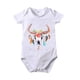 thumbnail image 1 of Gibobby Mameluco para niño Ropa de manga corta para gatear con cabeza de de dibujos animados de estilo occidental de Color sólido de verano para niños y niñas(Blanco, 12-18 Meses), 1 of 3