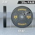 thumbnail image 3 of Synergee Bumper Plates – Durable Olympic Weight Plates, Low-Bounce Rubber for Strength Training, Powerlifting, and Functional Workouts., 3 of 6