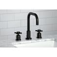 thumbnail image 2 of Kingston Brass FSC8930DX Concord Two-Handle 3-Hole Deck Mount Widespread Bathroom Faucet with Brass Pop-Up in Matte Black, 2 of 7
