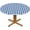 J, variant on Round Fitted Tablecloth 52 Inch, Blue Jeans Gingham Fitted Round Table Cover Fitted Table Cover Wipeable Table Covers Kitchen Tablecloths for Restaurant, Picnic, Indoor and Outdoor Dining