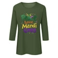 thumbnail image 3 of T-shirt Décontracté Ample à Imprimé Tauxra pour Femmes, Blouse à Manches 3/4 et Col Rond, Haut Mode Confortable en Polyester et Spandex pour Usage Quotidien, 3 of 5
