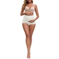 thumbnail image 2 of INSPIRE CHIC Women's Full Coverage Maternity Underwear Plus Size High Waisted Ice Silk Invisible Breathable Panties L White, 2 of 4