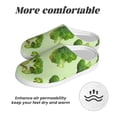 thumbnail image 6 of Daiia Broccoli 3 Print Women’s Fuzzy Slippers Memory Foam Lightweight House Shoes Cozy Loafer Flannel House Shoes-35/36, 6 of 7