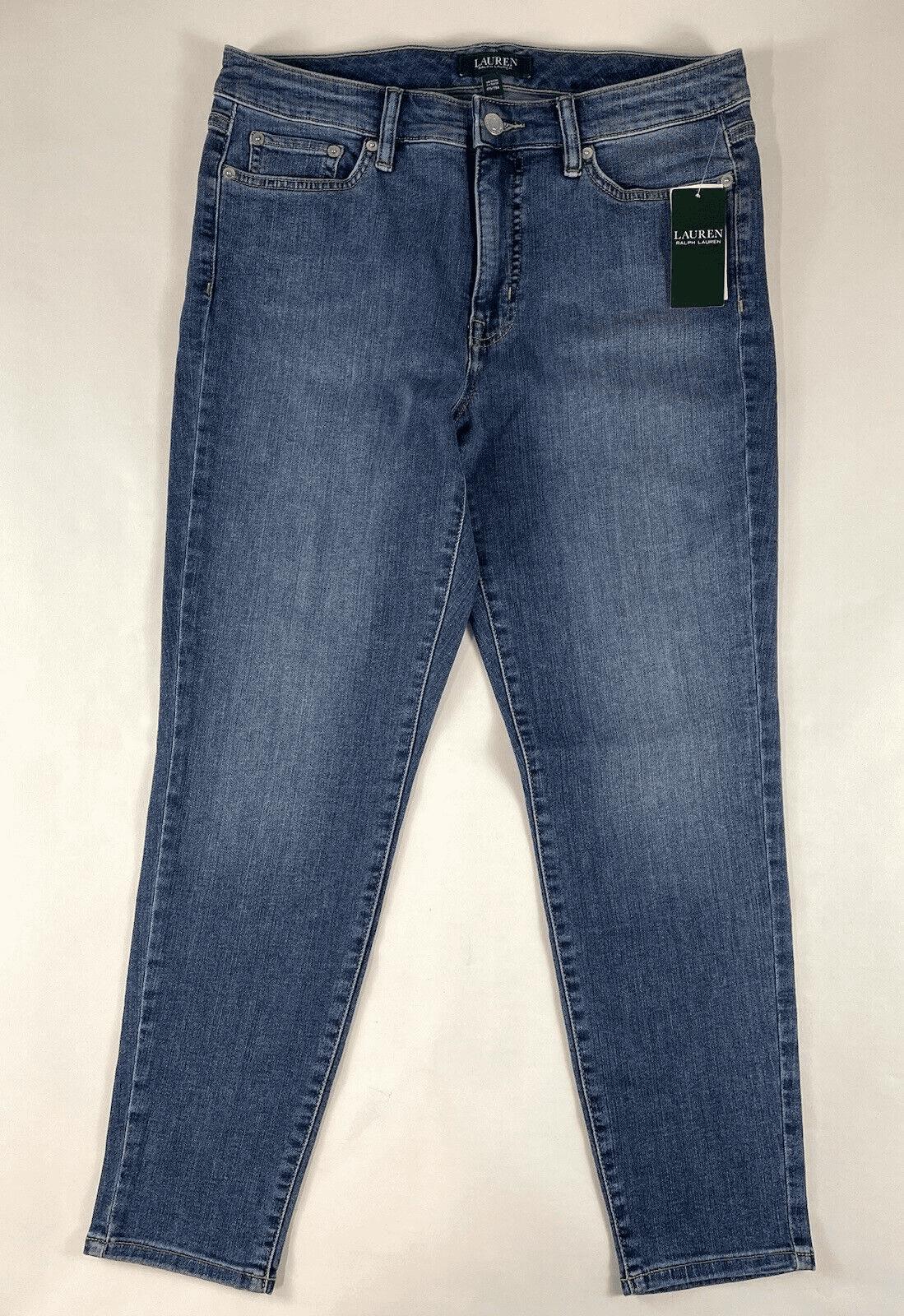 POLO RALPH LAUREN White Women's Tompkins Mid Rise Skinny