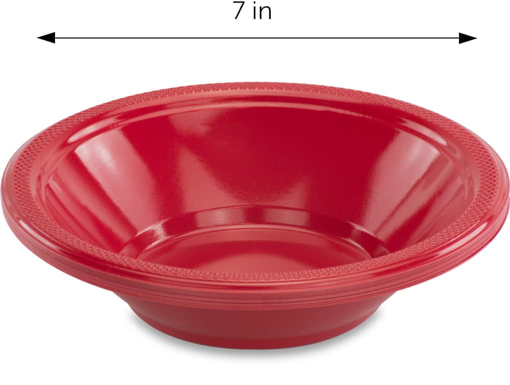 Small Red Plastic Bowl 24oz.