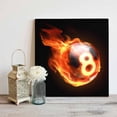 thumbnail image 5 of Flame Billiards Canvas Wall Art, Sports Black Background Abstract Art Framed Wall Decor Modern Artwork Prints Painting for Living Room, Bedroom, Kitchen & Cafe Decor 24x24 Inch, 5 of 9