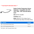 Engine Coolant Temperature Sensor Connector - Compatible with 1995 ...