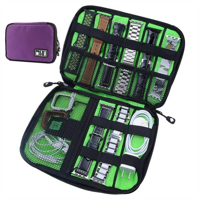 Watch Organizer Case Multifunction Waterproof Nylon Travel Storage Bag for Apple Watch Strap Band Case Watchband Holder Pouch