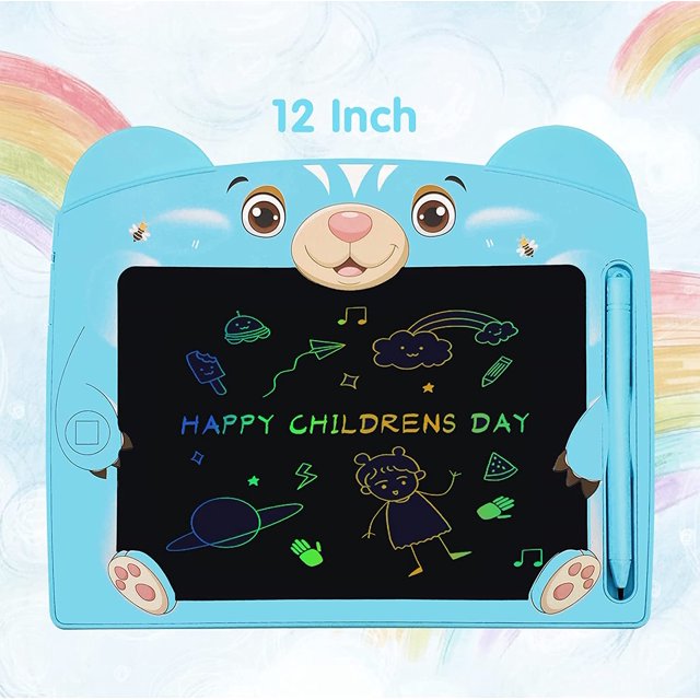 Tablero de Escritura LCD JM 12 Pulgadas Borrables Regalo para Niños de 3 a 8 Años