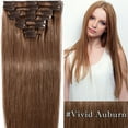 thumbnail image 3 of SEGO Clip in Hair Extensions 100% Real Remy Human Hair Full Head Straight Balayage Hair 8-24 inch, 3 of 10