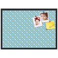 thumbnail image 2 of PinPix 34x24 Custom Cork Bulletin Board Blue - White Dots Poster Board Has a Fabric Style Canvas Finish, Framed in Blue - White Dots, by ArtToFrames (PinPix-345), 2 of 6