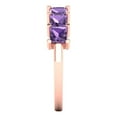 thumbnail image 4 of 1.75 ctw Wedding Band for Women - 18K Rose Gold Simulated Alexandrite Stackable Eternity Ring, 4 of 6