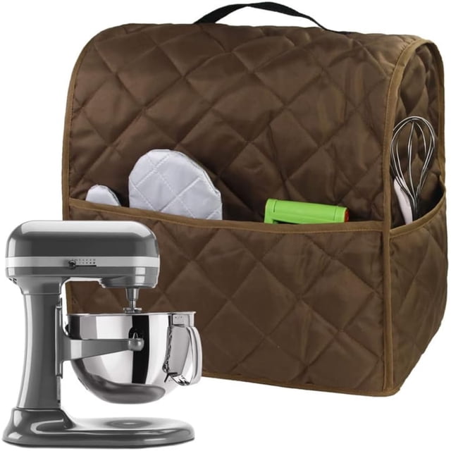 Stand Mixer Protective Cover, Kitchen Electric Mixer Dustproof Waterproof Cover with Storage Pockets & Carry Handle, Fits 4.5-5 Quart Bowl Lift Mixers, Kitchen Countertop Appliance Accessory