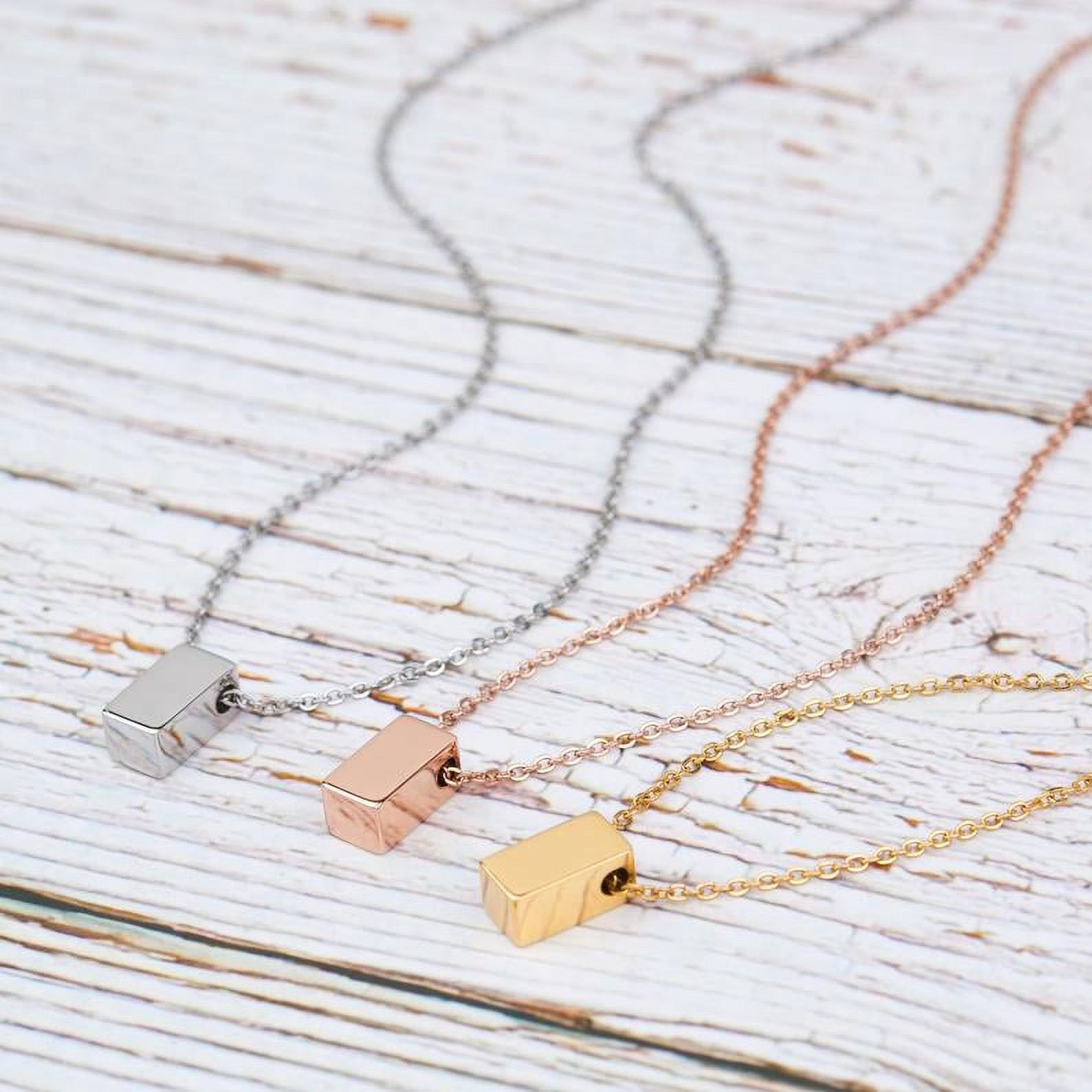 Personalized Card and Necklace for Mother's Day, Custom Card and Necklace for Mom, Jewelry Gift for Mom, Custom Card and Jewelry For Mom, Gift for Her [Rose Gold, No-Personalized Card]
