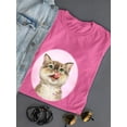 thumbnail image 3 of Cat Licking Face T-Shirt Women -Kayomi Harai Designs, Female Small, 3 of 4