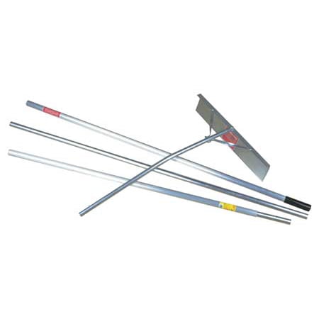 MIDWEST RAKE 96322GR Snow Roof Rake Scraper, 24 in., 16 ft.