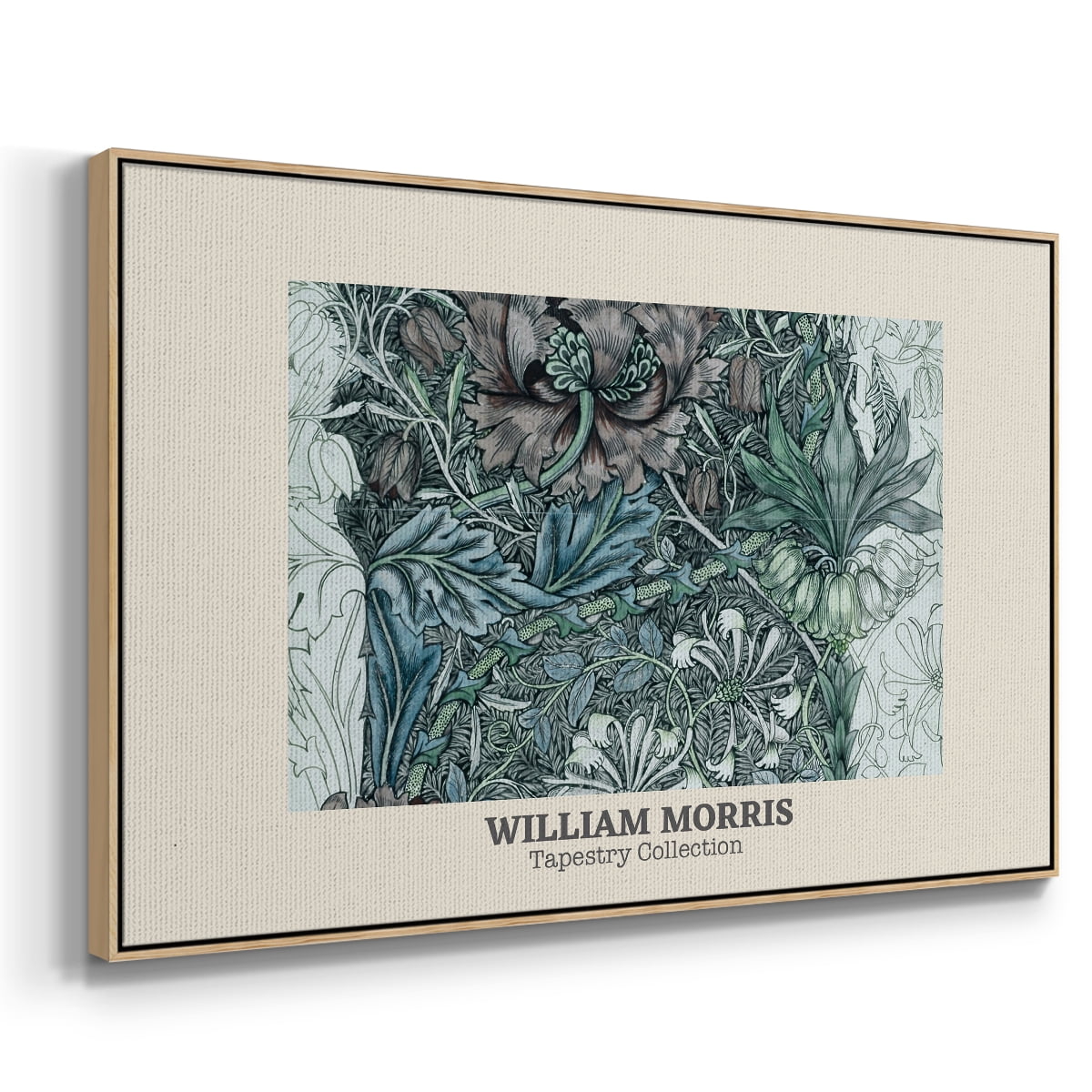 Vintage Abstract Print-XXXVII Framed in Natural Wood Wood Gallery Wrapped Canvas 27 in. x 41 in.