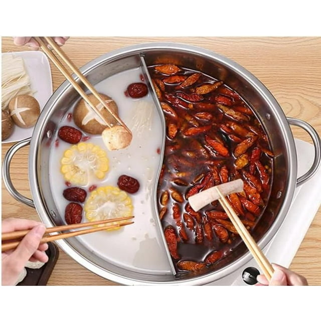 Sunwealth 201 SUS 30cm Hot Pot with Divider and Lid