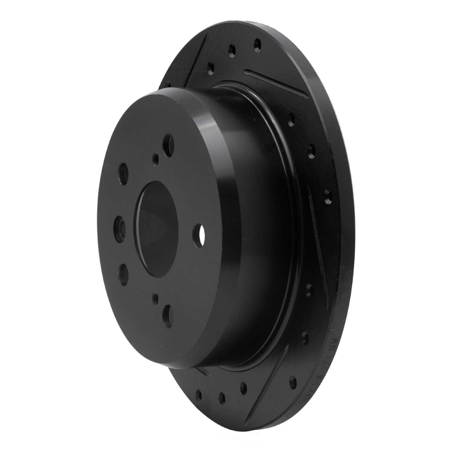 Dynamic Friction Company 633-76076L DFC Brake Rotor - Drilled And Slotted - Black