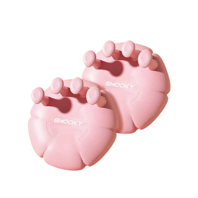 Separadores de dedos, ejercitador de agarre para dedos, compacto, para estirar pantorrilla, transpirable, suave, con soporte para el arco pequeño Rosa