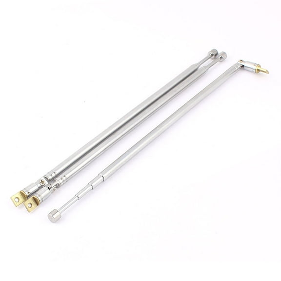Unique Bargains 3 Pcs Replacement 62cm 24  4 Sections Telescopic Antenna Aerial for Radio TV