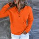 thumbnail image 2 of Gibobby Tops Mujeres Casual Sudaderas con capucha para mujer, sudaderas con capucha de manga larga y cuello informal con bolsillo, con botones y cordón para mujer, escote en V （Anaranjado， L), 2 of 4