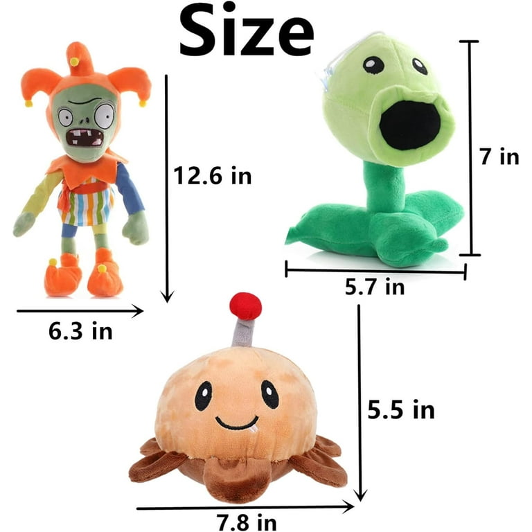 Guvpev 15Pcs Plants Vs Zombies Plush PVZ Figures Plush Stuffed Toys Zombies Plants Plush Toys Zombie Plush Plants Plush PVZ Stuffed Zombies Toys PVZ Plush Figures Set Birthday Gift for Kids