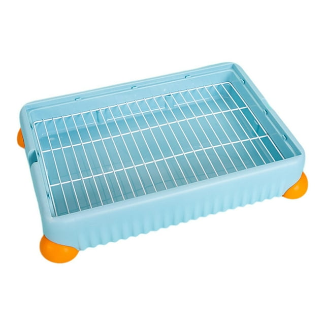 Caja de arena para conejos Perfecl inodoro de esquina para mascotas L azul