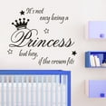 thumbnail image 3 of Vikakiooze Home Decor Beautiful Princess Crown Wall Sticker Bedroom Decor Vinyl Decal Die Cut, 3 of 3