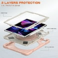 thumbnail image 2 of ELEHOLD Rugged Case for iPad Air 11 inch 2024/iPad Air 4th/5th Gen/iPad Pro 11" 2020/2021/2020/2018,Shockproof Silicone Case with 360° Rotation Kickstand Handle Grip Heavy Duty Cover,Rosegold, 2 of 6
