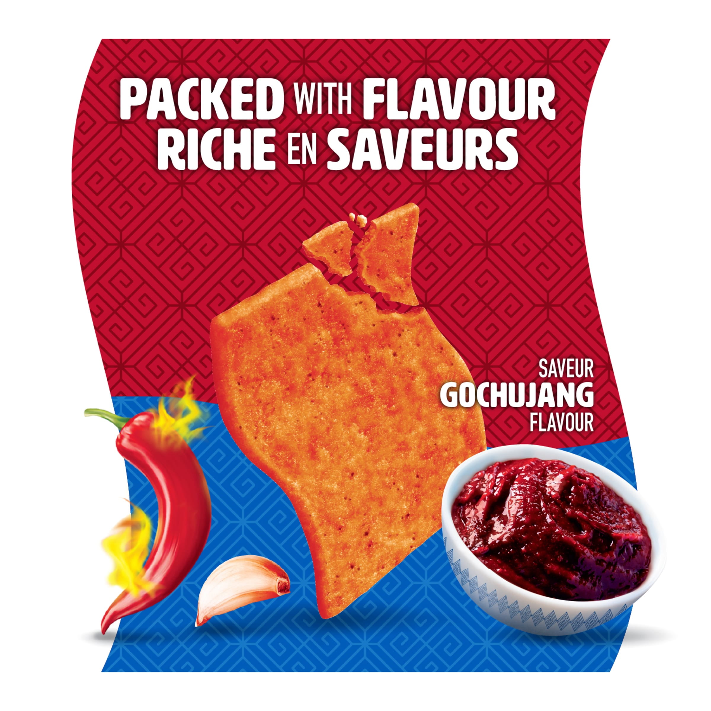 CRISPERS, Gochujang Crackers, Salty Snacks, Limited Edition, Baked In Canada, 145 g
