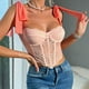 thumbnail image 4 of Blusa de encaje con perspectiva y tirantes sin mangas para mujer, 4 of 8