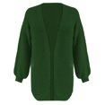 thumbnail image 4 of Breezora Elegant Oversized Open Front Knit Cardigan Women’s Long Sleeve Lightweight Comfortable Loose Fit Office Casual L Size Blackish Green, 4 of 4