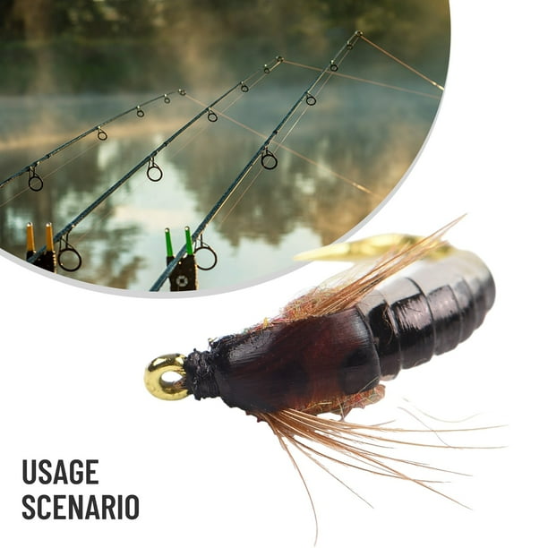 50 Leurres Souples – Appâts Artificiels Imitation Insectes Pour Pêche